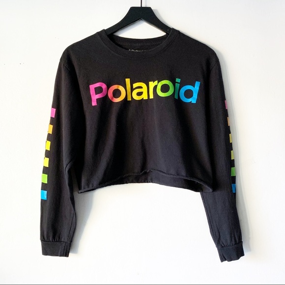 polaroid crop top long sleeve